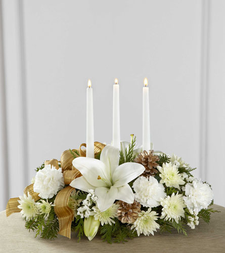 Season's Glow White Centerpiece