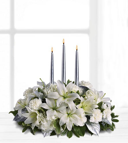 Silver Elegance Centerpiece