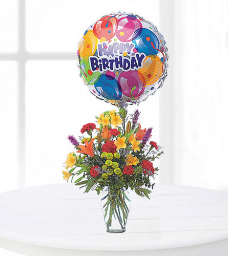 Birthday Bouquet with Balloon