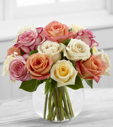 Pam's Garden - Easter Flowers - FTD's Sundance Rose Bouquet E9-4817